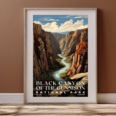 Black Canyon of the Gunnison National Park Poster, Travel Art, Office Poster, Home Decor | S7 - image4